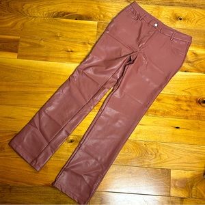 Cute Faux Leather Pants - Size L